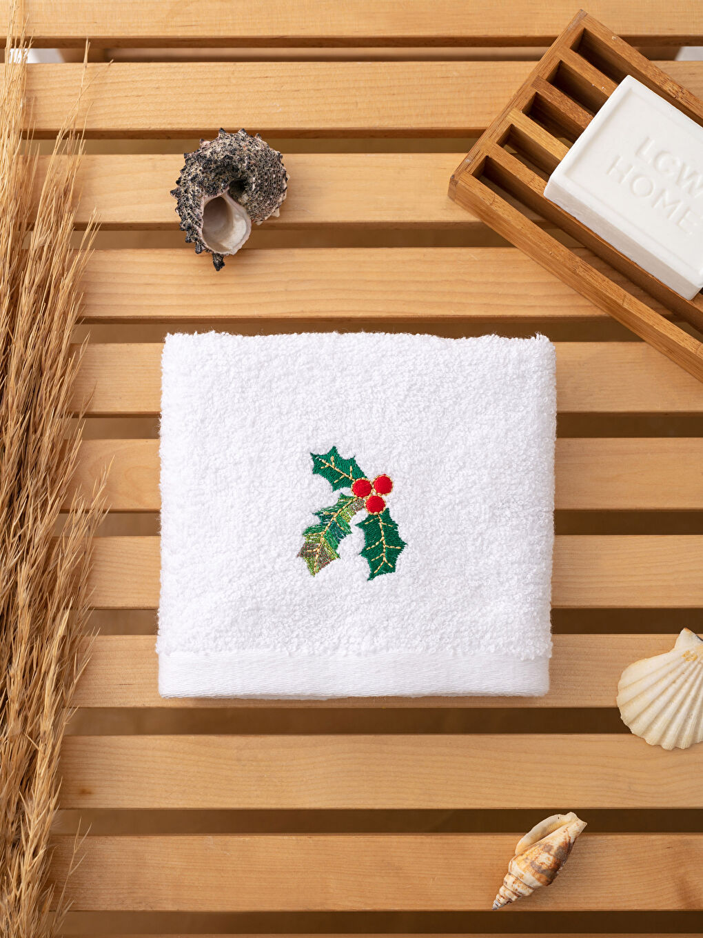 LCW HOME Embroidery Detailed Curl Hand Towel 30x50 Cm -W1JA41Z8-J5E