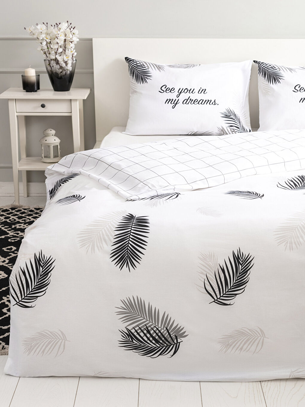 طقم غطاء لحاف و كيس مخدة مزدوج مطبوع من الوجهين