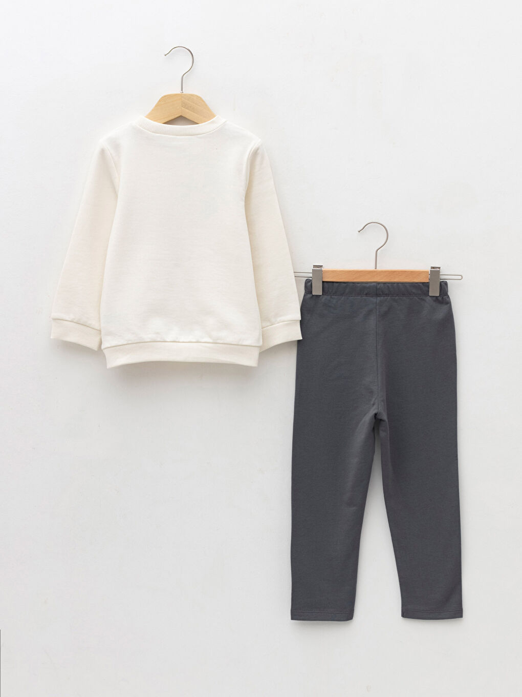 Crew Neck Long Sleeve Tom and Jerry Printed Baby Girl Sweatshirt and Tights 2-Pack Set-1