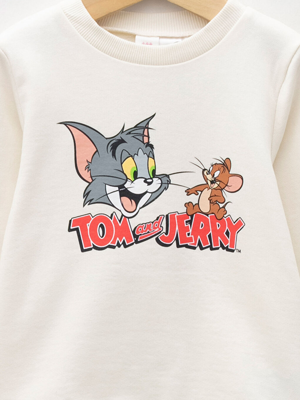 Crew Neck Long Sleeve Tom and Jerry Printed Baby Girl Sweatshirt and Tights 2-Pack Set-2