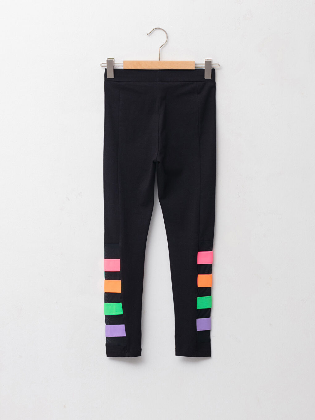 Colanți din Bumbac cu Bloc de Culoare și Talie Elastică pentru Fete-1