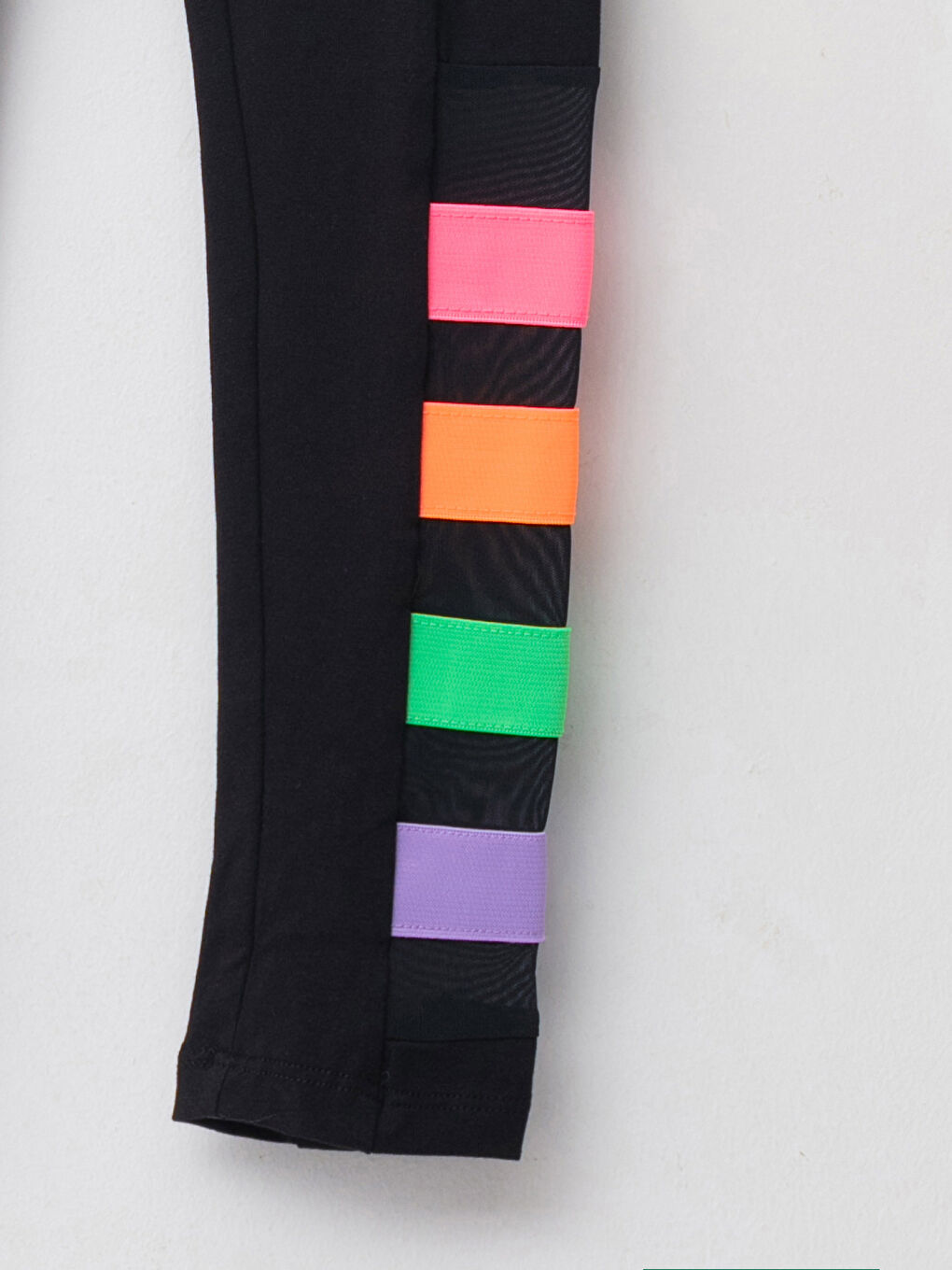 Colanți din Bumbac cu Bloc de Culoare și Talie Elastică pentru Fete-2