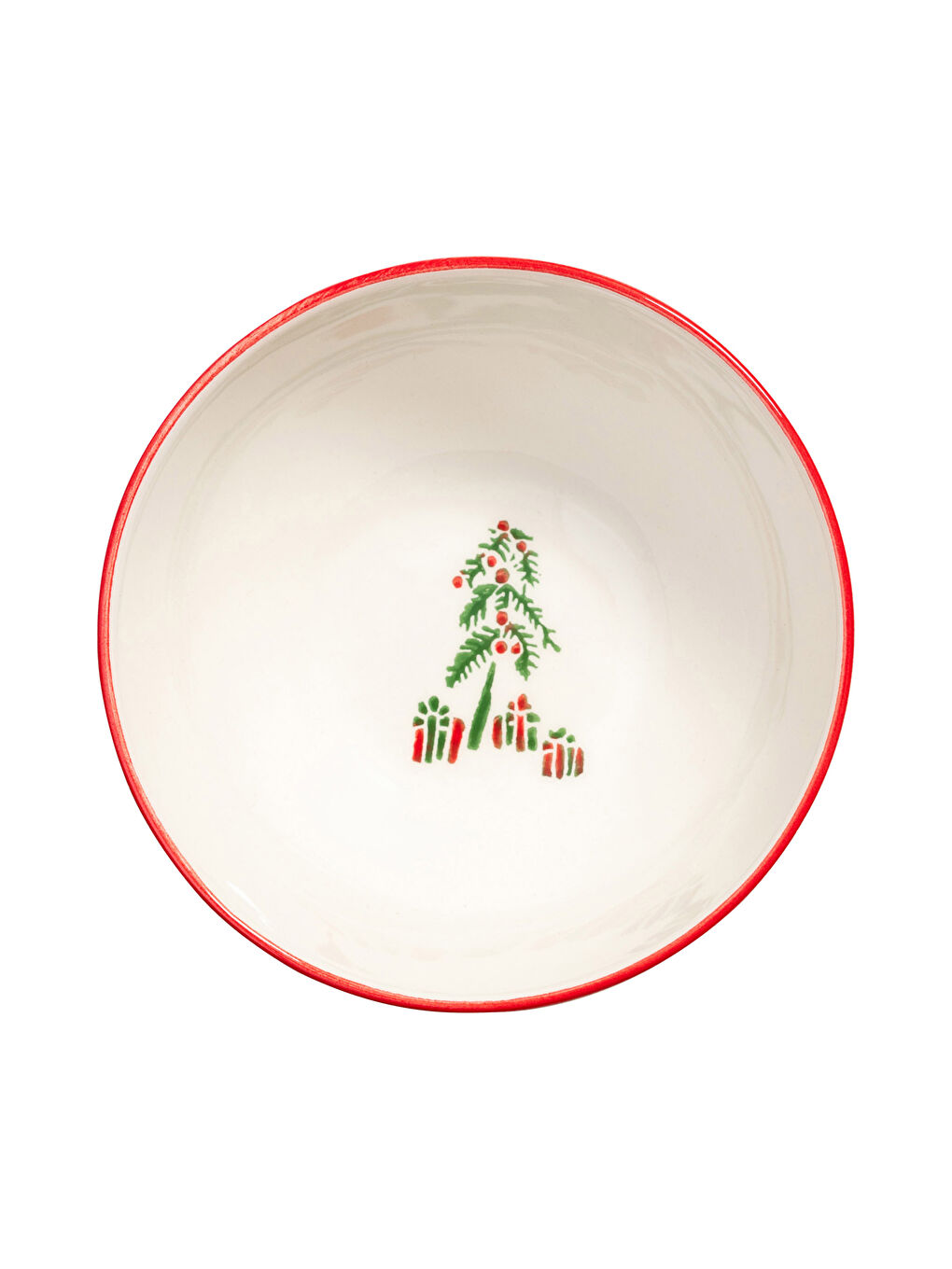 Yılbaşı Temalı Baskılı Seramik Kase 15 cm-3