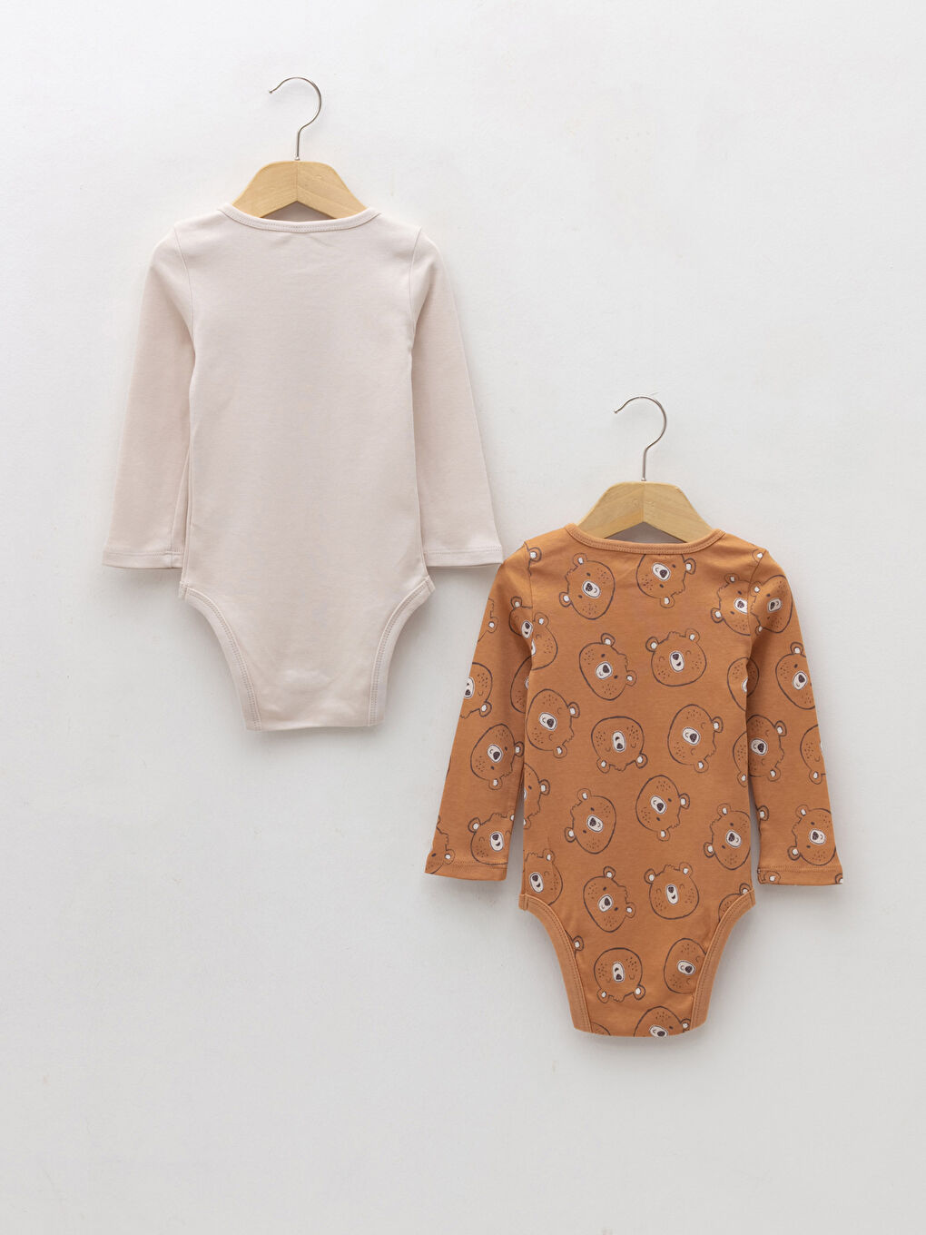 Crew Neck Long Sleeve Baby Boy Snap Snap Body Set of 2-1