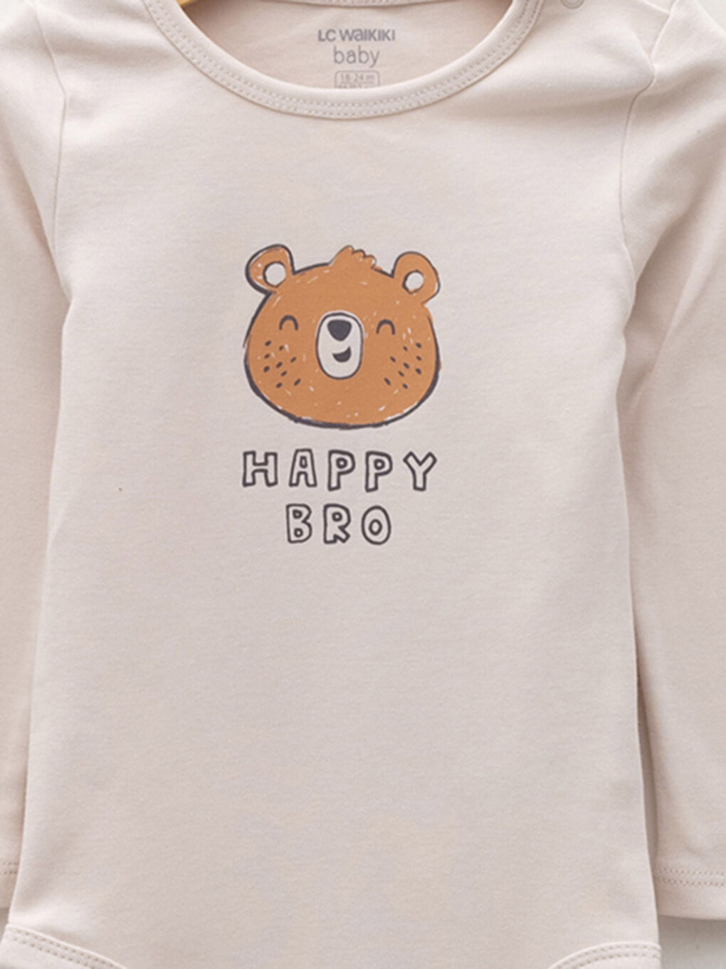 Crew Neck Long Sleeve Baby Boy Snap Snap Body Set of 2-2