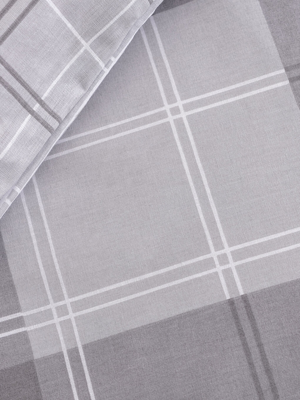 Double Checkered Double Sided Woven Duvet Cover Set-5