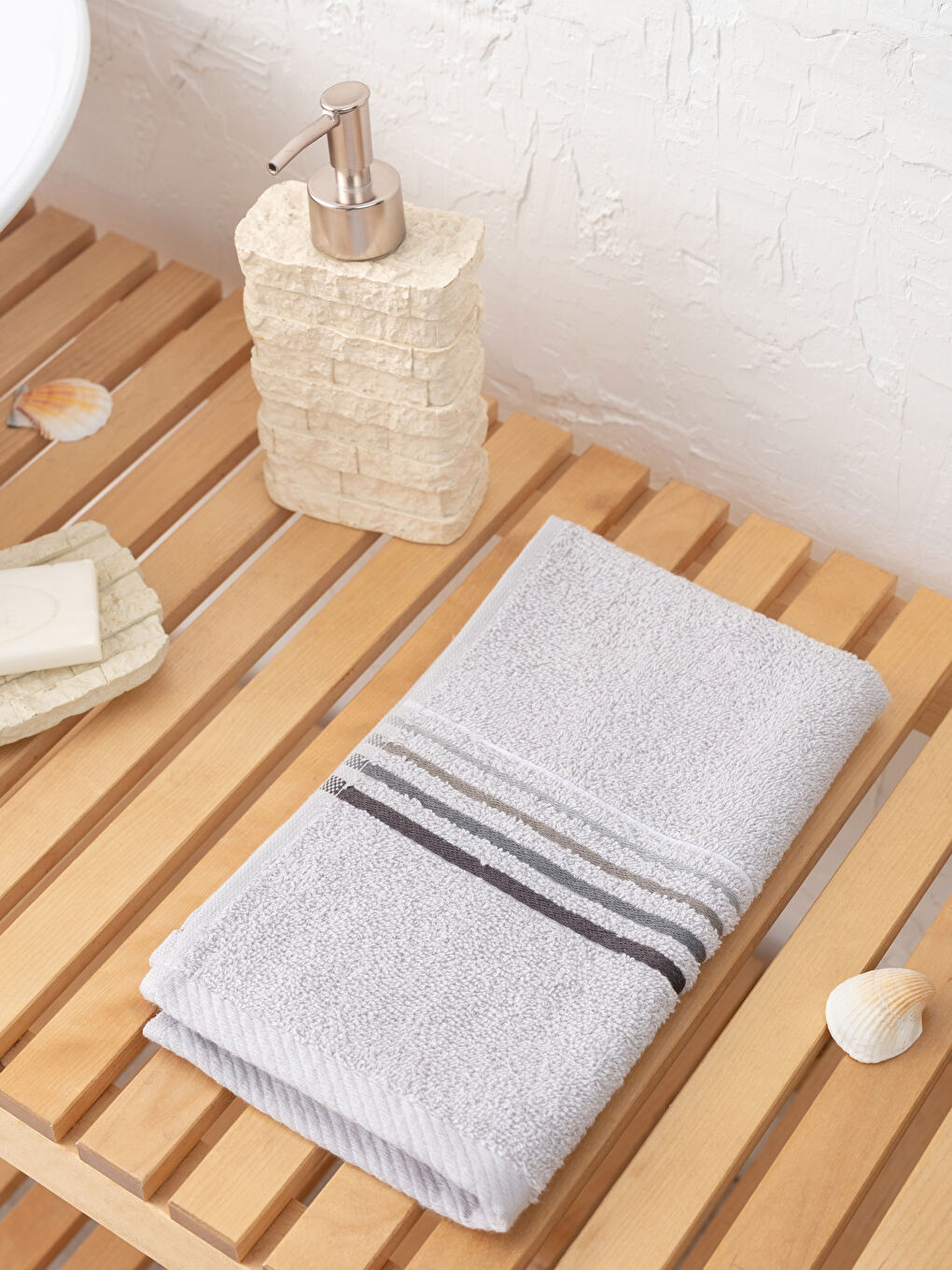 Striped Curl Hand Towel 30x50 Cm