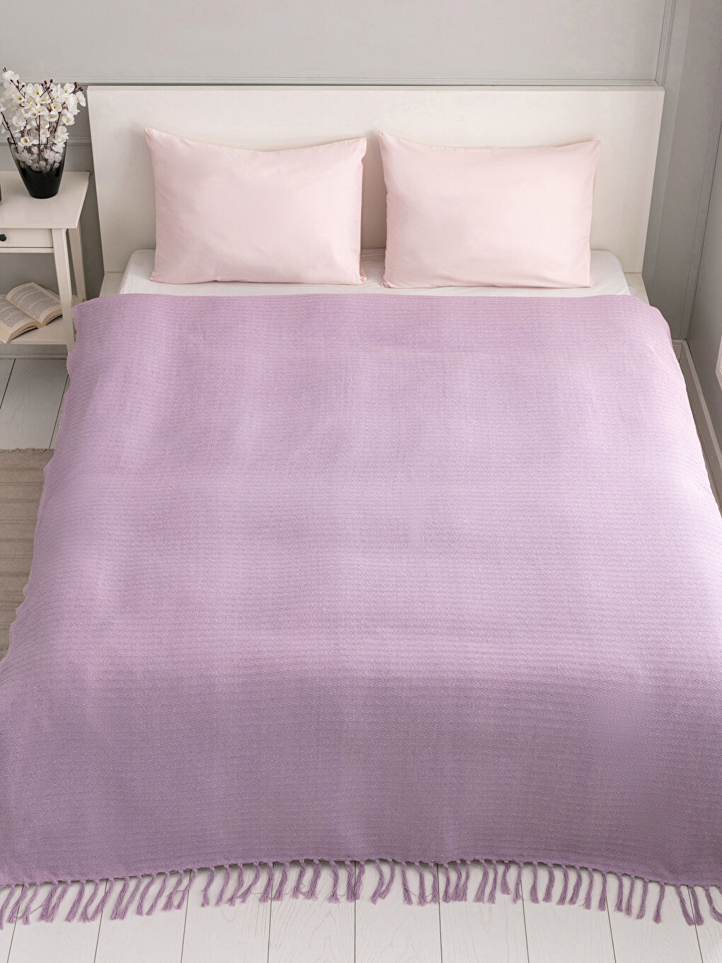 Double Bedspread with Tassels 200x230 Cm-1