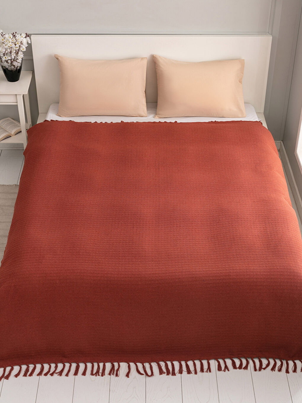 LCW HOME Double Bedspread with Tassels 200x230 Cm -W1JN26Z8-SDT