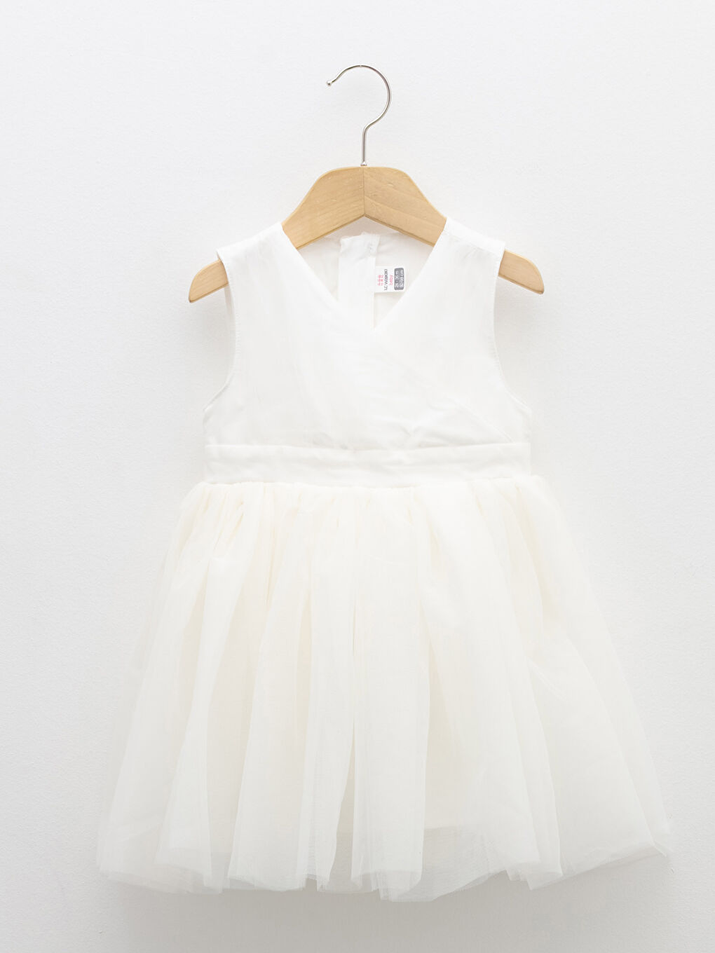V-Neck Basic Baby Girls' Dress