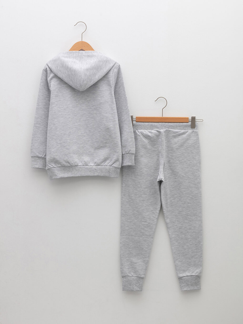 Gri Kapüşonlu Spider-Man Baskılı Uzun Kollu Erkek Çocuk Sweatshirt ve Eşofman Altı-1