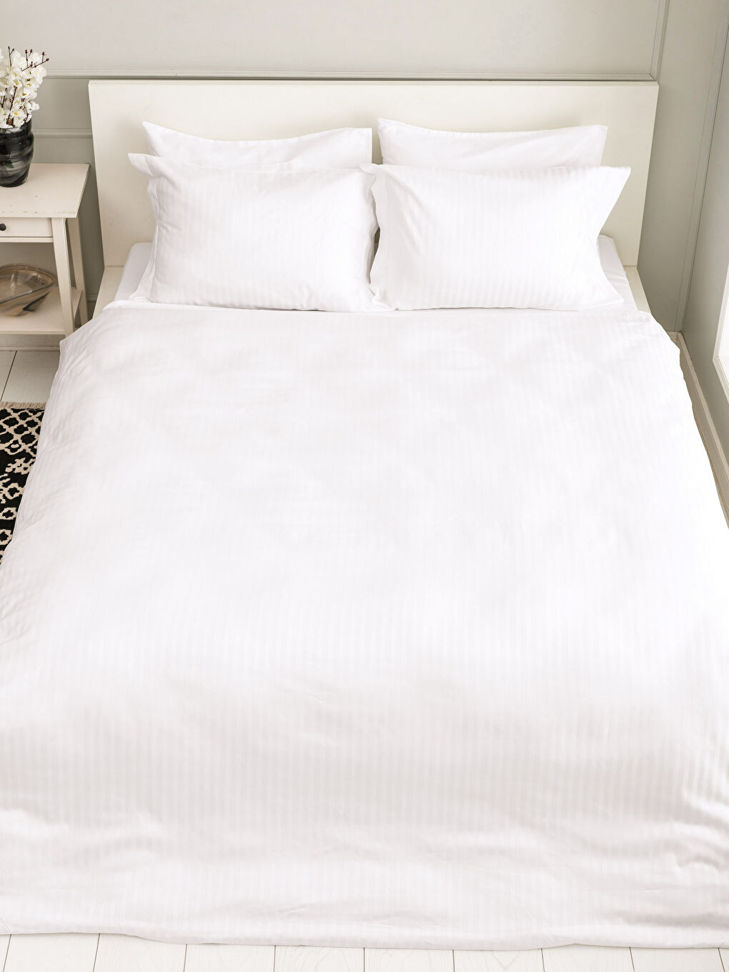 Beyaz Çift Kişilik Nevresim Takımı-1