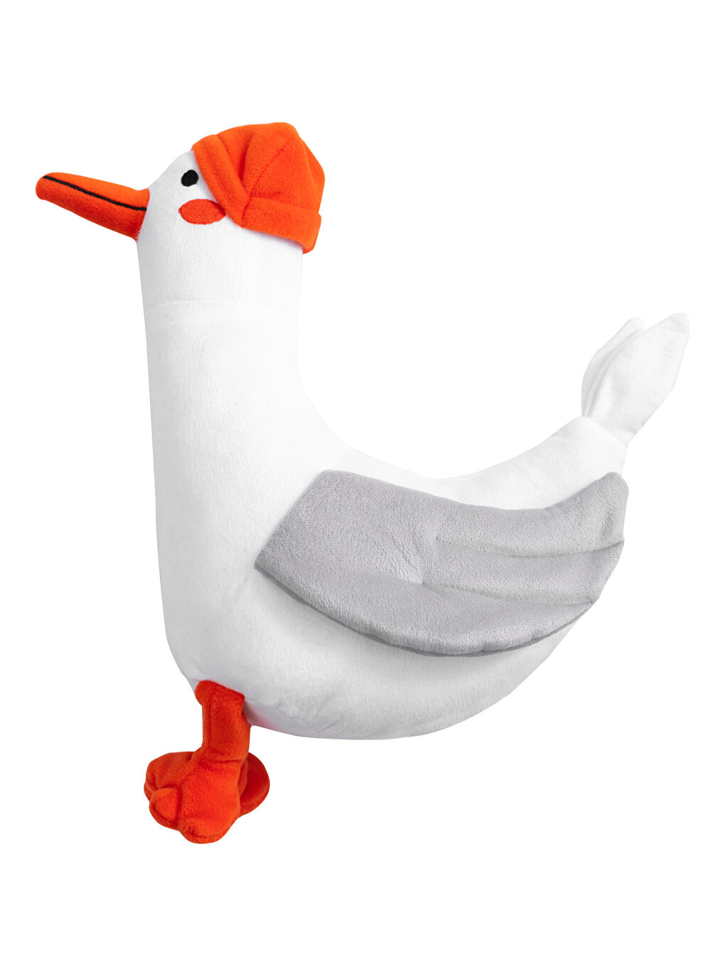 Karışık Nakış Detaylı Dolgulu Pelüş Bebek Ördek Kırlent 28x34 cm-2