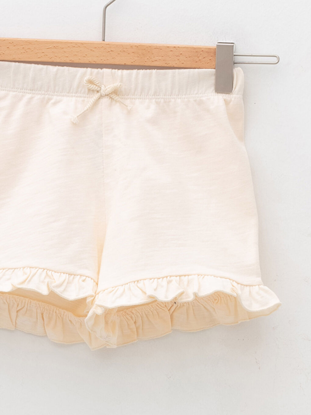 Elastic Waist Basic Cotton Baby Girl Shorts-2