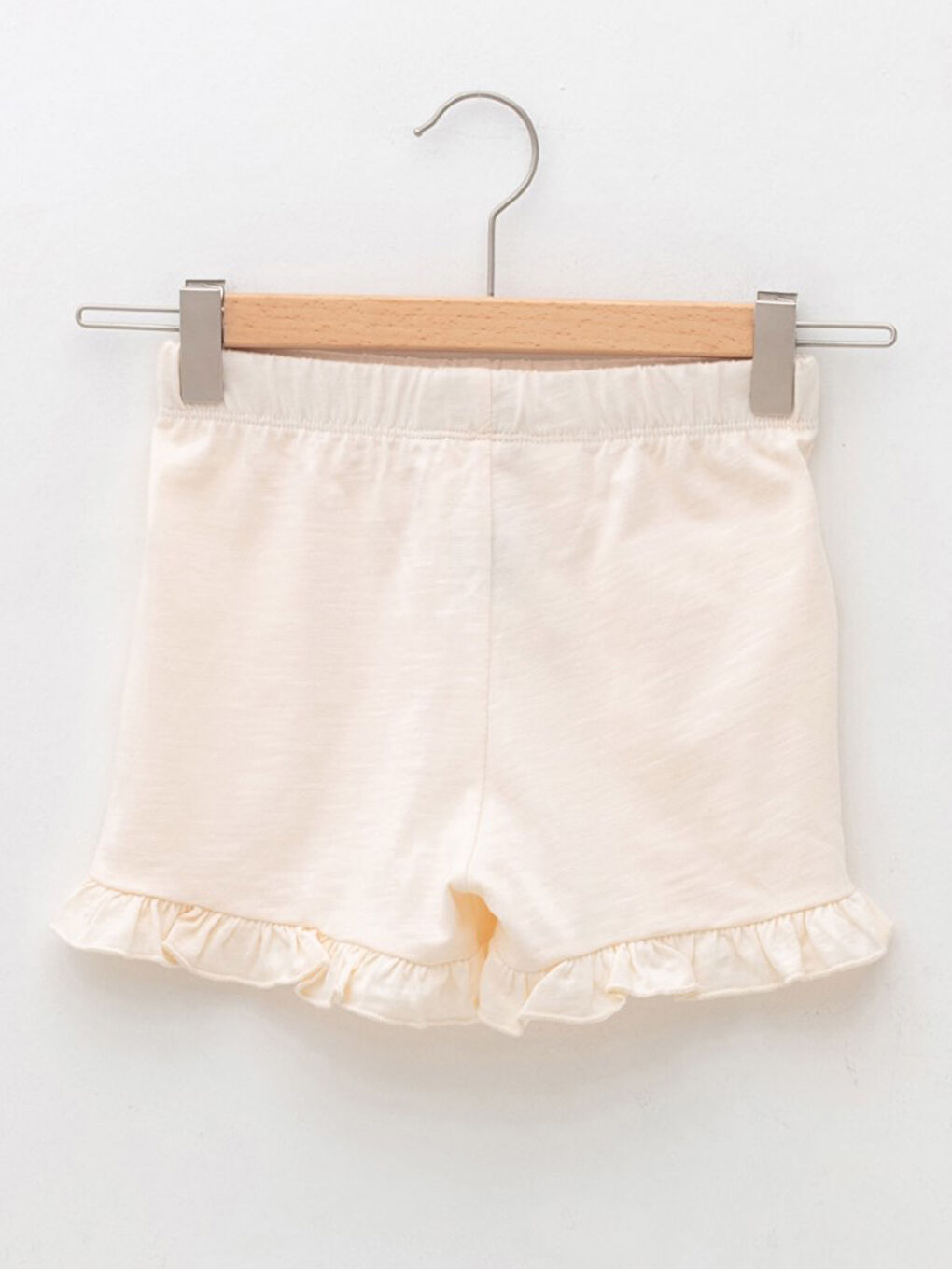 Elastic Waist Basic Cotton Baby Girl Shorts-1