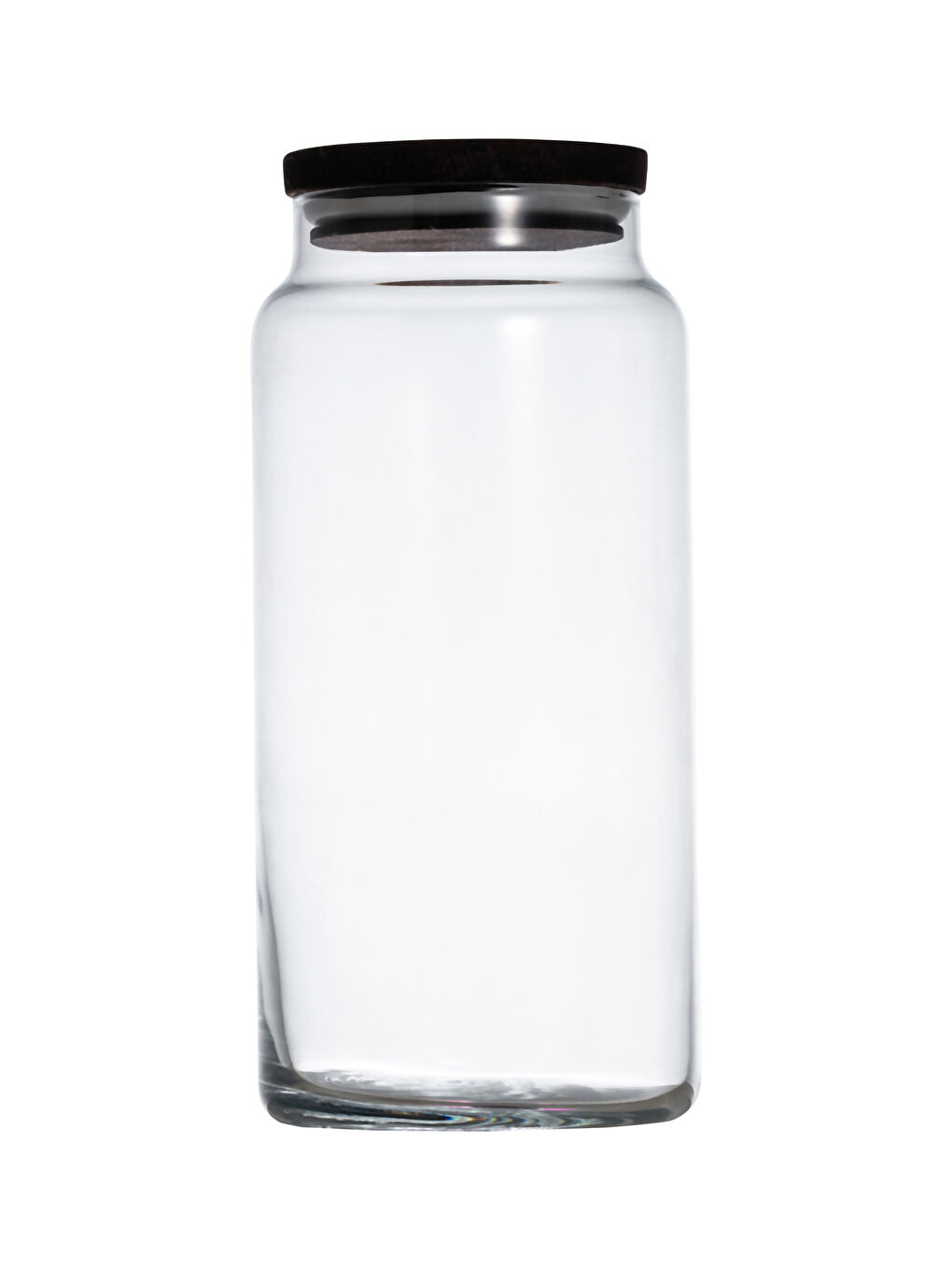 LCW HOME Wooden Lid Glass Jar 1400 ml -W1KH25Z8-Q57