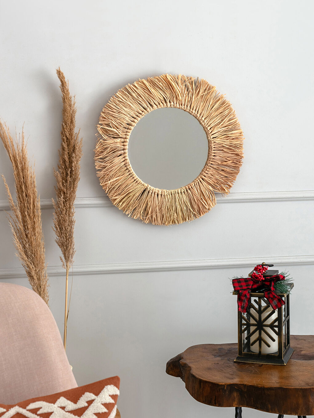 LCW HOME Ukrašeno zidno ogledalo sa resama 24 cm -W1KH37Z8-RJX