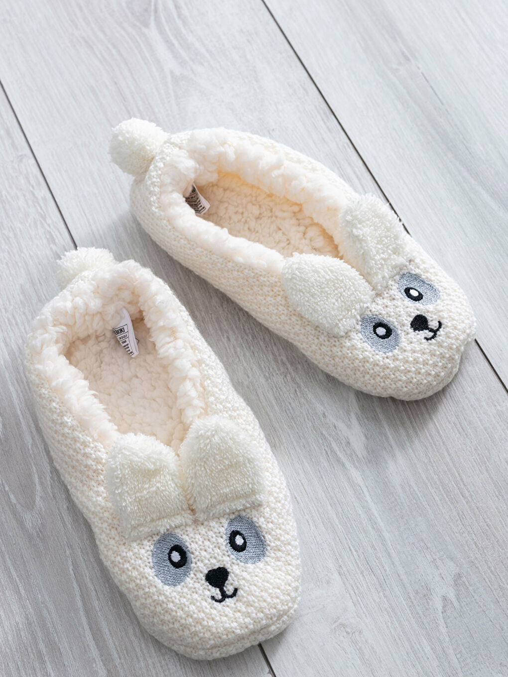 LCW HOME Embroidery Detailed Fleece Women's House Shoes -W1KH70Z8-RTA