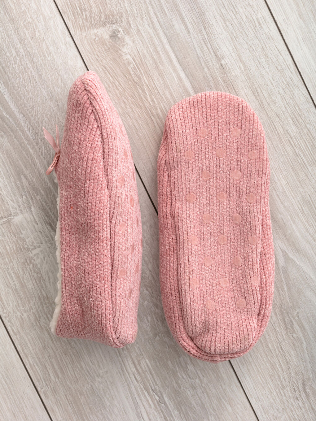 Chaussures de Maison pour Femmes en Velours avec Nœud Détail-2