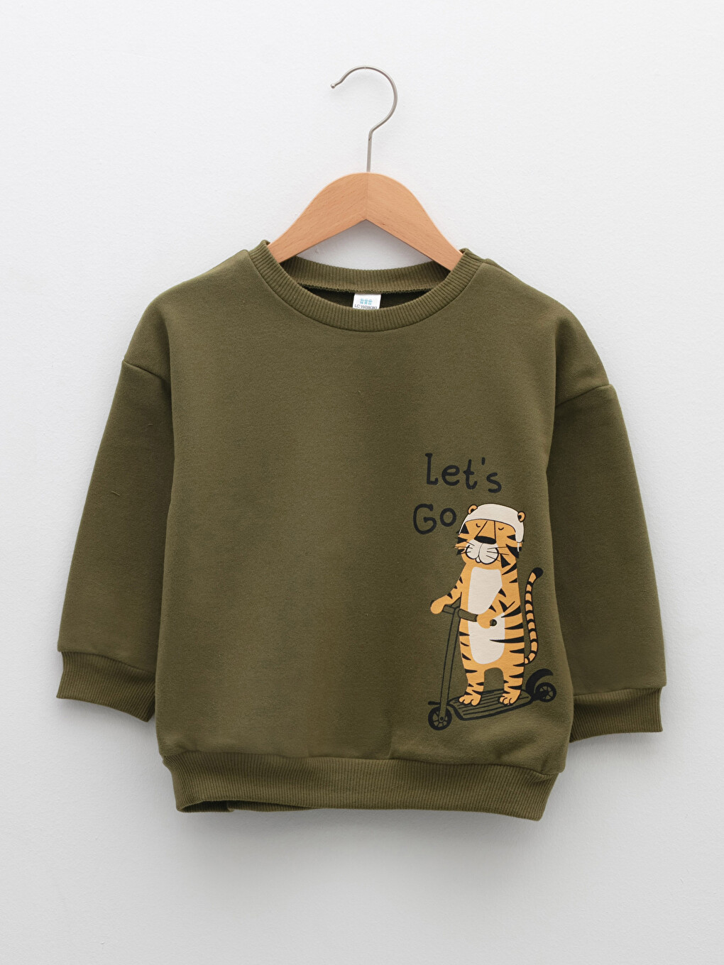 Sweatshirt I Stampuar Me Mëngë Të Gjata Dhe Jakë Të Rrumbullakët Për Foshnja Djem