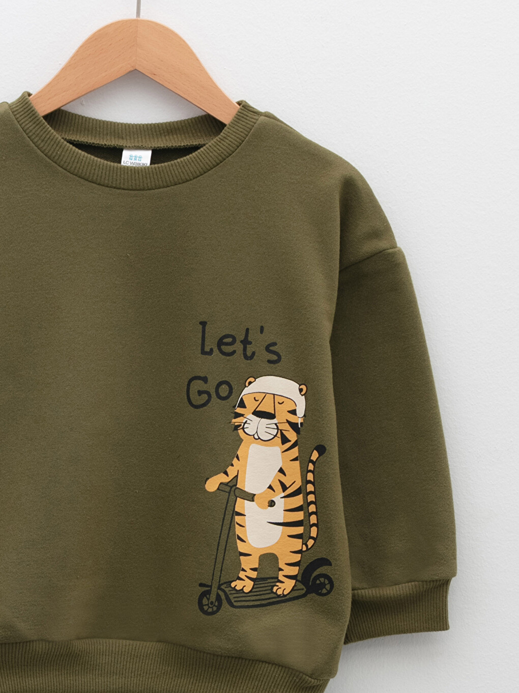 Sweatshirt I Stampuar Me Mëngë Të Gjata Dhe Jakë Të Rrumbullakët Për Foshnja Djem-2