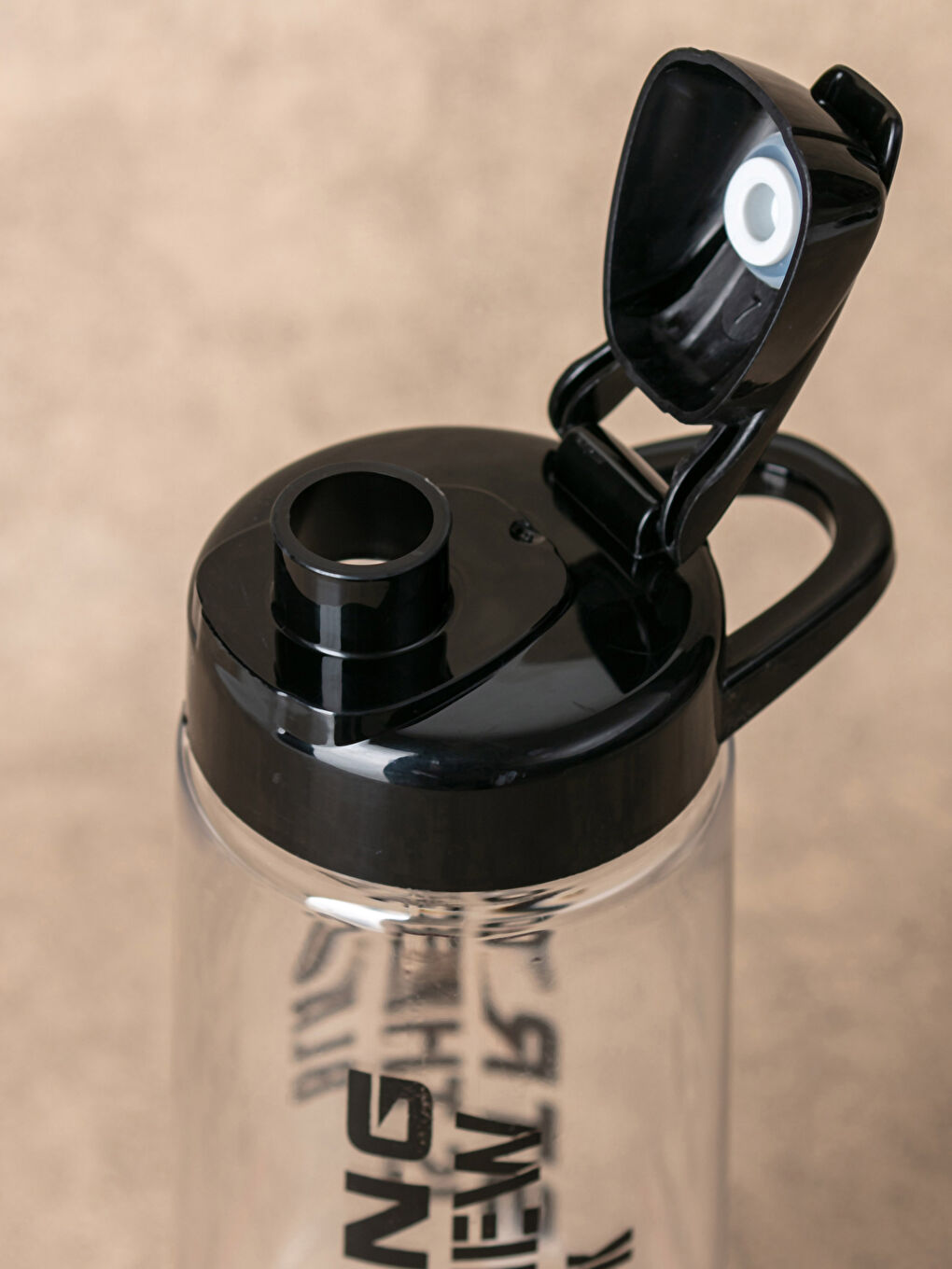 Men's Water Bottle with Text Printed Cap-1