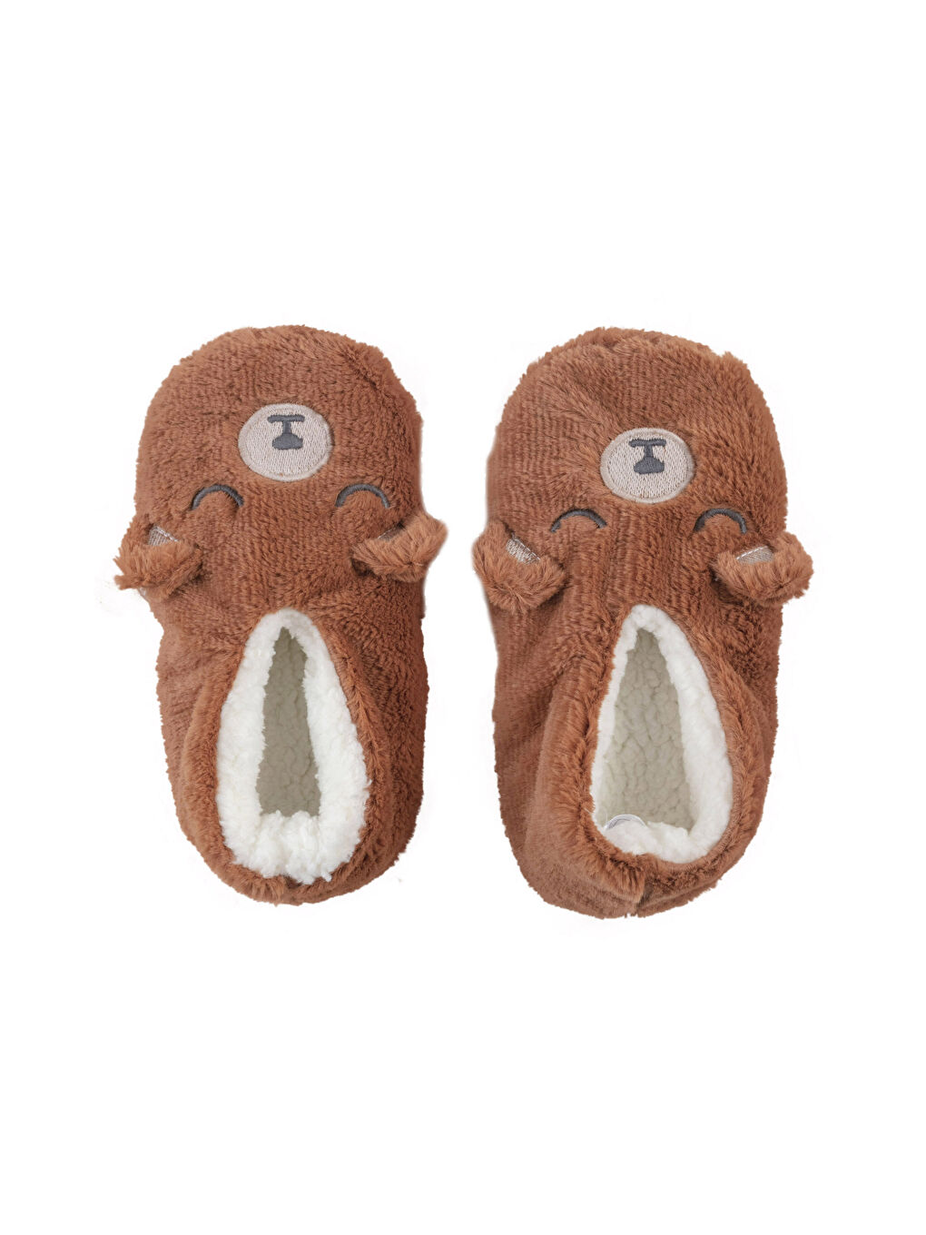 Embroidery Detailed Plush Boy's House Shoes-3