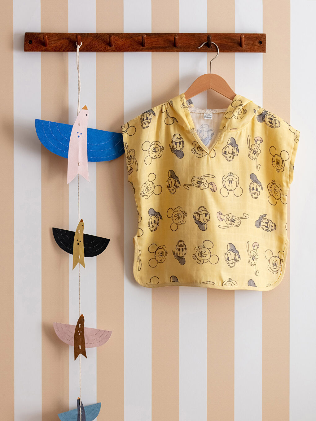 بونشو أطفال موسلين بغطاء رأس بطبعة ميكي ماوس للأولاد