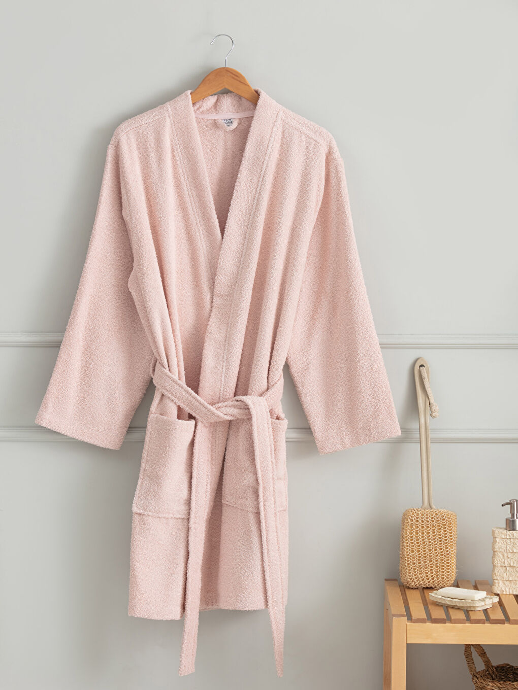 Peignoir de Bain Long Pour Femmes Lisse et Bouclé