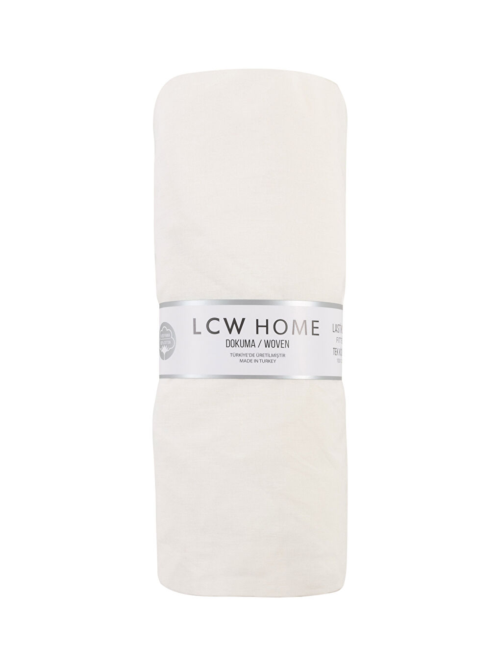 Bej Tek Kişilik Pamuklu Düz Lastikli Çarşaf 100x200x30 cm-3