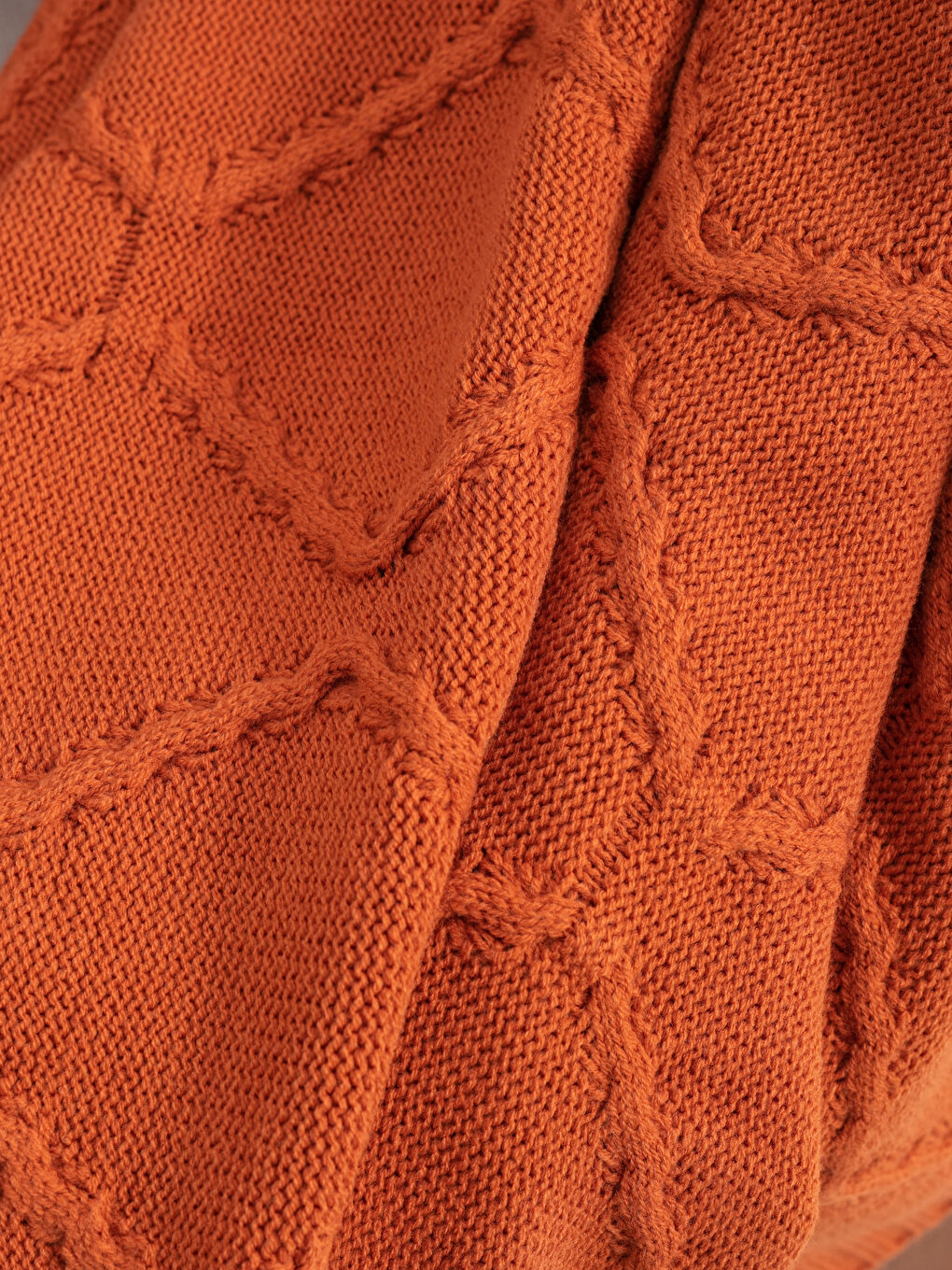 Single Pompom Knitwear Blanket 100x150 Cm-1