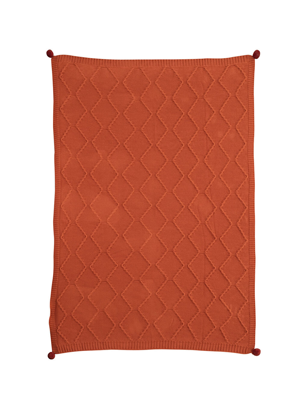 Single Pompom Knitwear Blanket 100x150 Cm-4