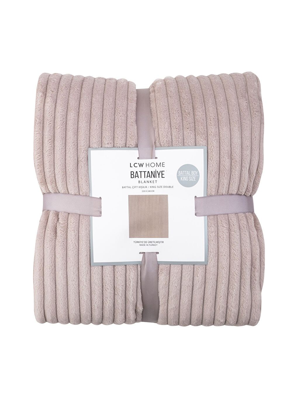 Doppelte Übergroße Weiche Strukturierte Kord-Decke 220x240 Cm-4