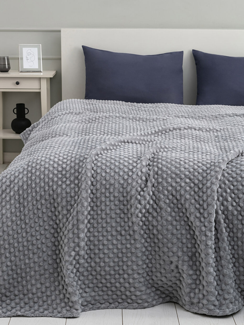 بطانية مزدوجة كبيرة بنقشة براعم قماش ويلسوفت 220x240 سم