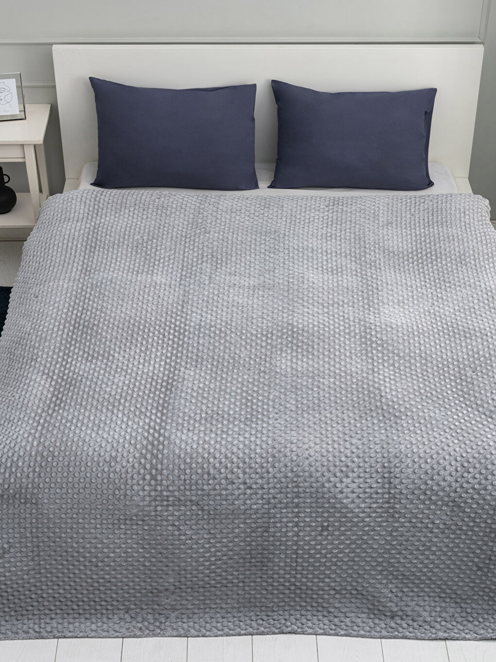 بطانية مزدوجة كبيرة بنقشة براعم قماش ويلسوفت 220x240 سم-1