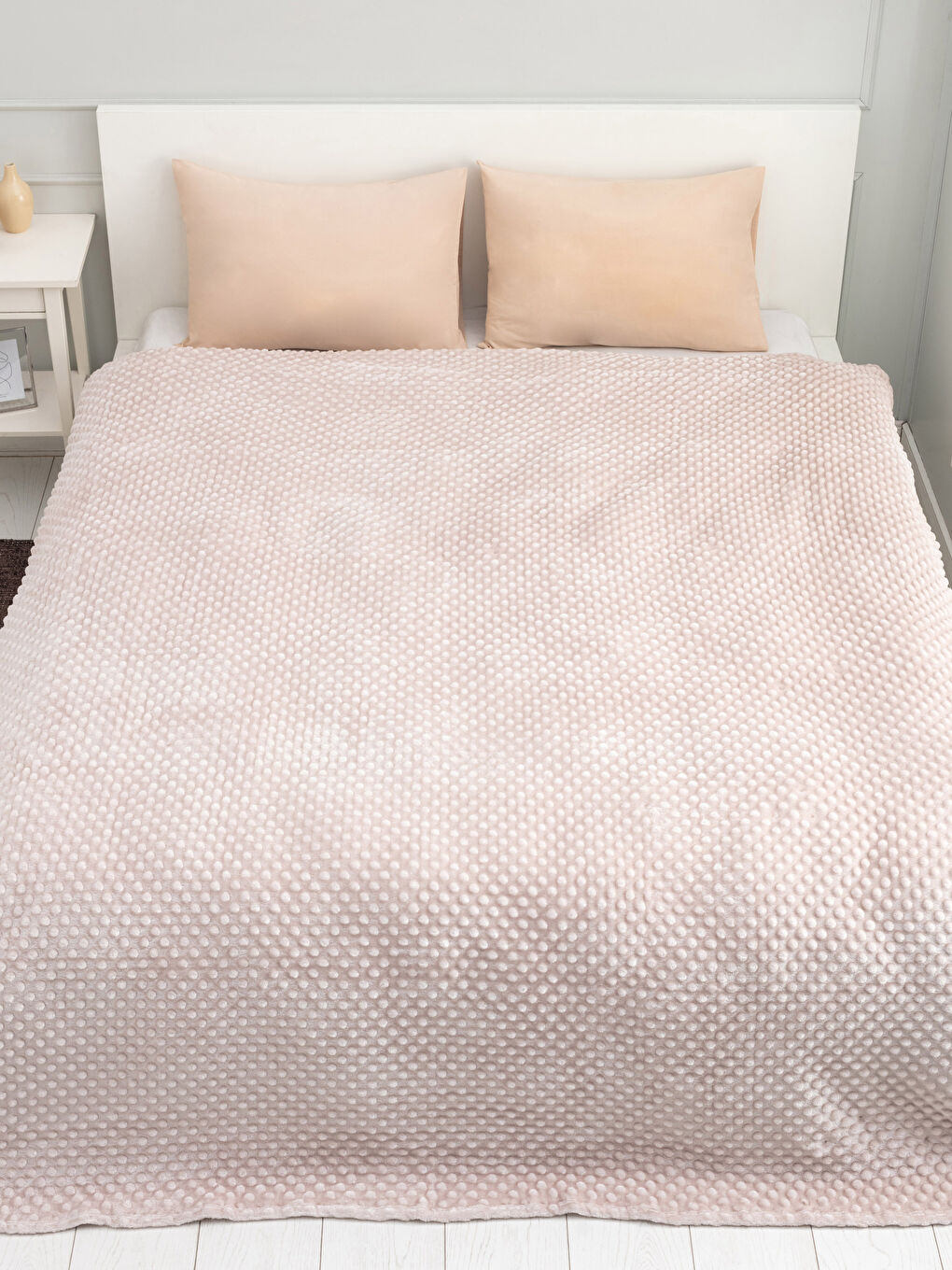 LCW HOME Doppelte Übergroße Welsoft-Decke mit Knospenmuster 220x240 cm -W1M499Z8-D6H