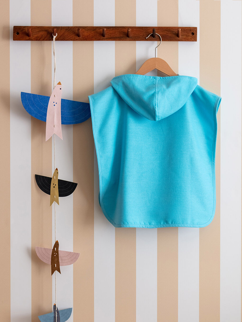 Hooded Printed Baby Boys' Towel Poncho-1