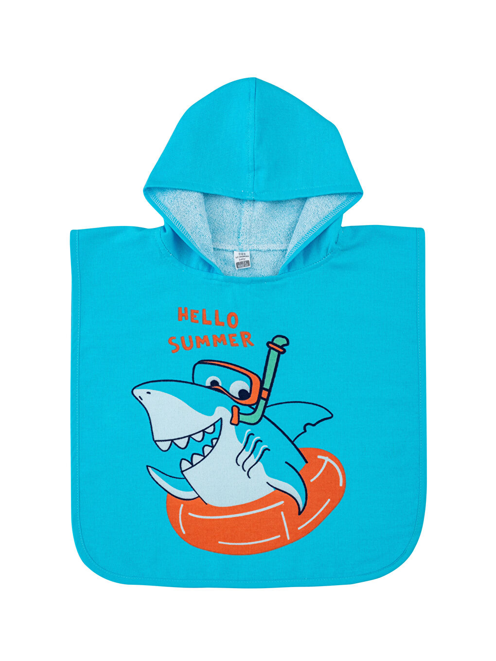 Hooded Printed Baby Boys' Towel Poncho-4