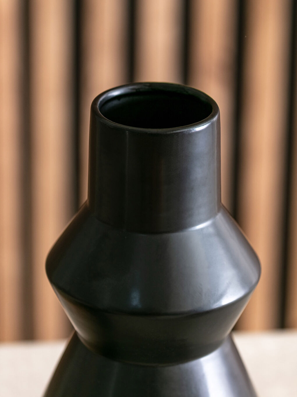 Siyah Seramik Dekoratif Vazo 27 cm-2