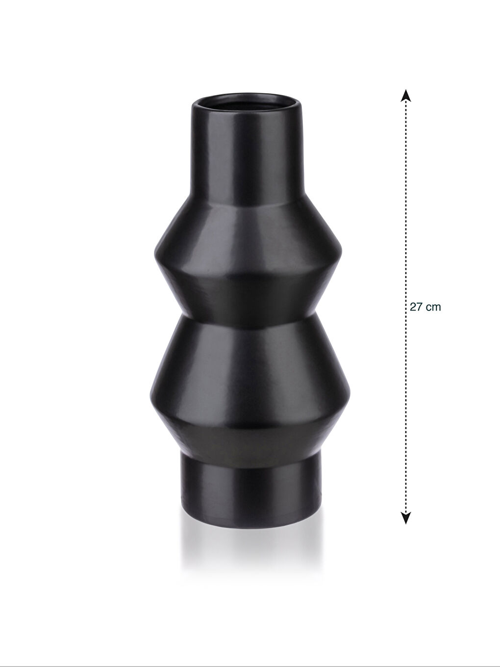 Siyah Seramik Dekoratif Vazo 27 cm-3