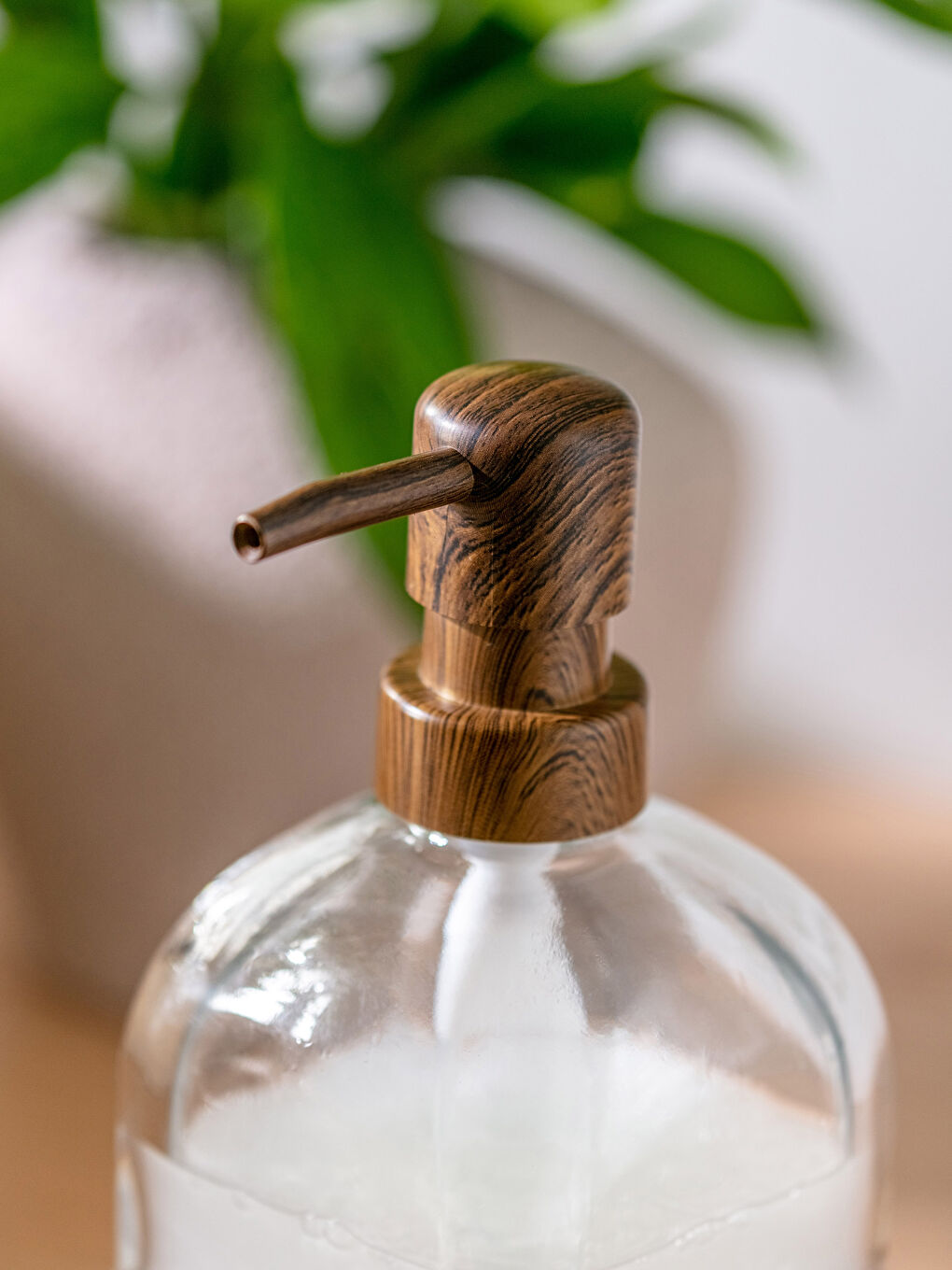 Renksiz Cam Sıvı Sabunluk 7x7x19 cm-3