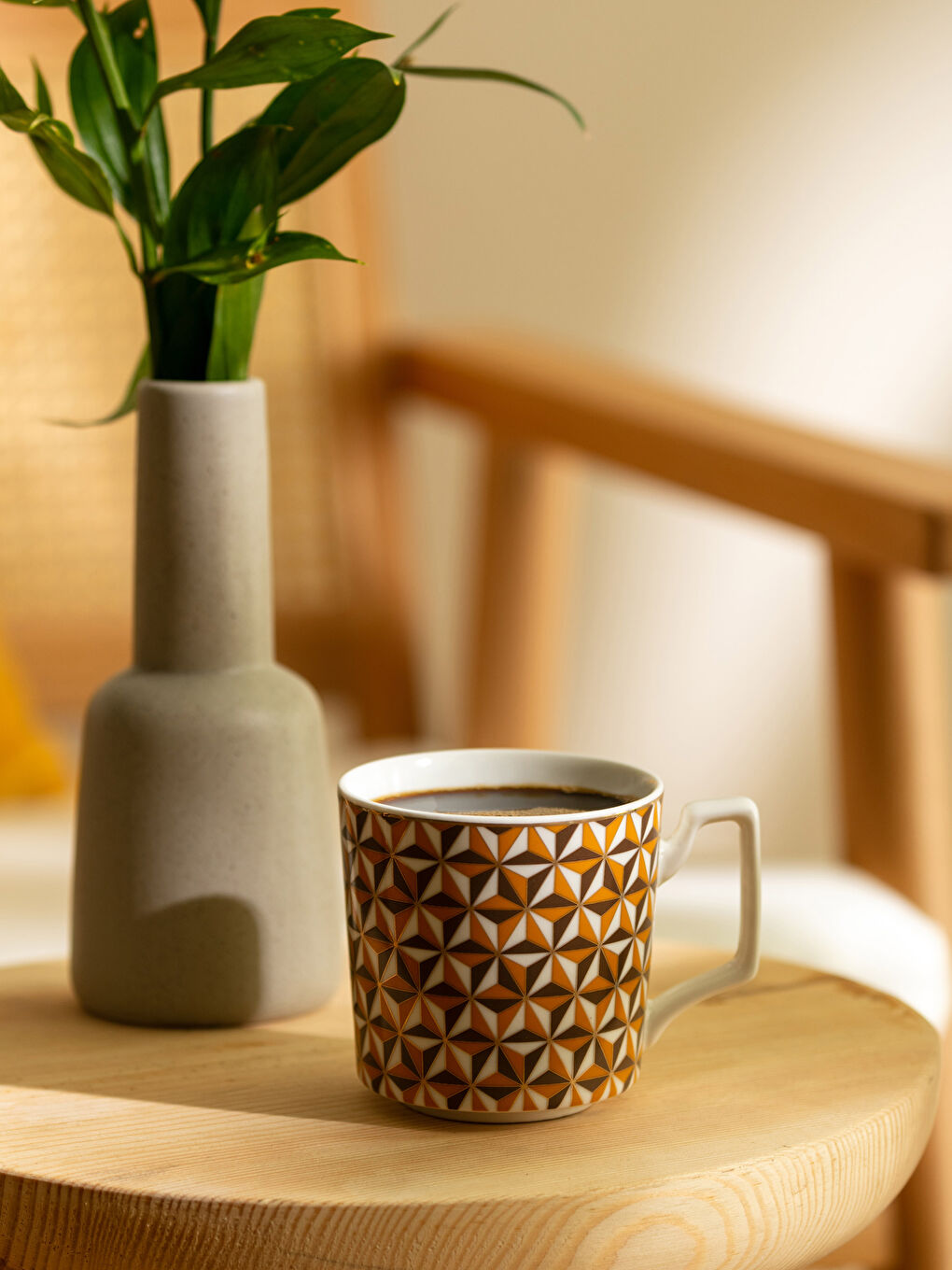 Geometric Patterned Porcelain Mug 360 Ml