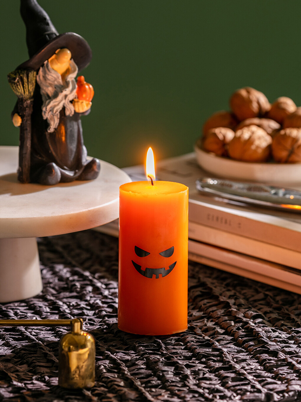 H12 Face Printed Decorative Candle 10 Cm