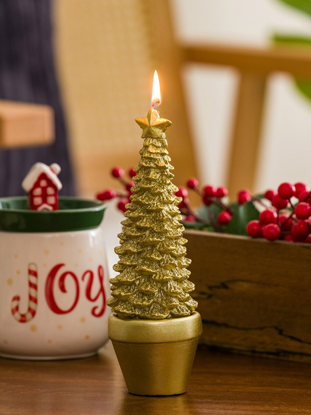 LCW HOME Christmas Themed Decorative Candle 20 Cm -W27489Z8-LUL