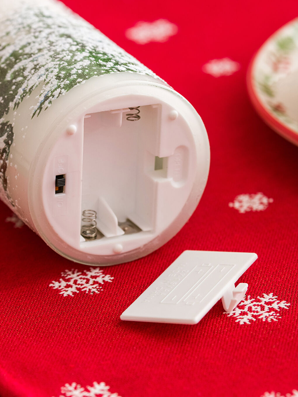 Gri Yılbaşı Temalı Dekoratif Bardak Mum-3