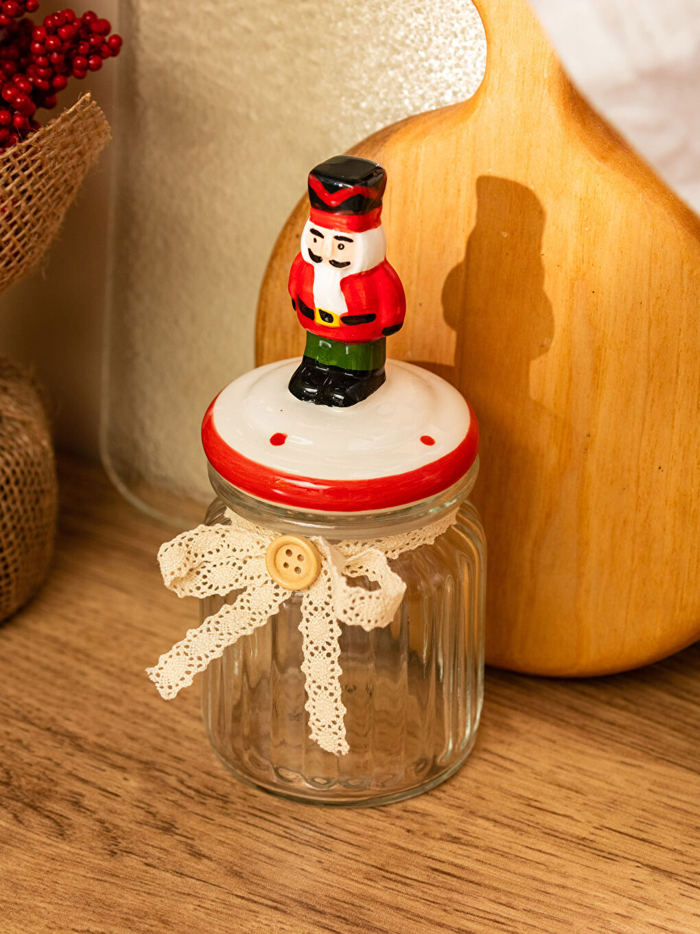 LCW HOME Nutcracker Shaped Glass Jar 230 Ml -W27519Z8-Q57