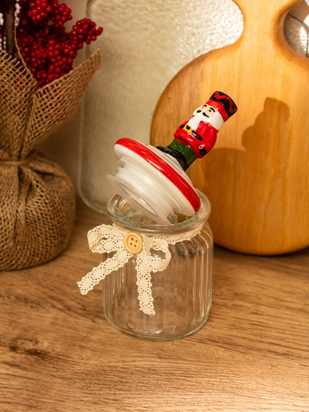 LCW HOME Nutcracker Shaped Glass Jar 230 Ml -W27519Z8-Q57