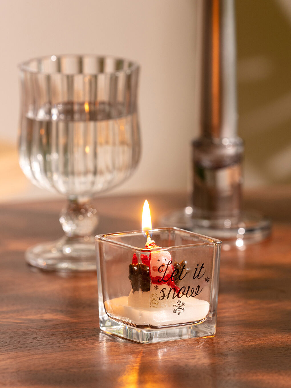 LCW HOME Christmas Themed Decorative Candle 5x5 Cm -W27531Z8-LQJ