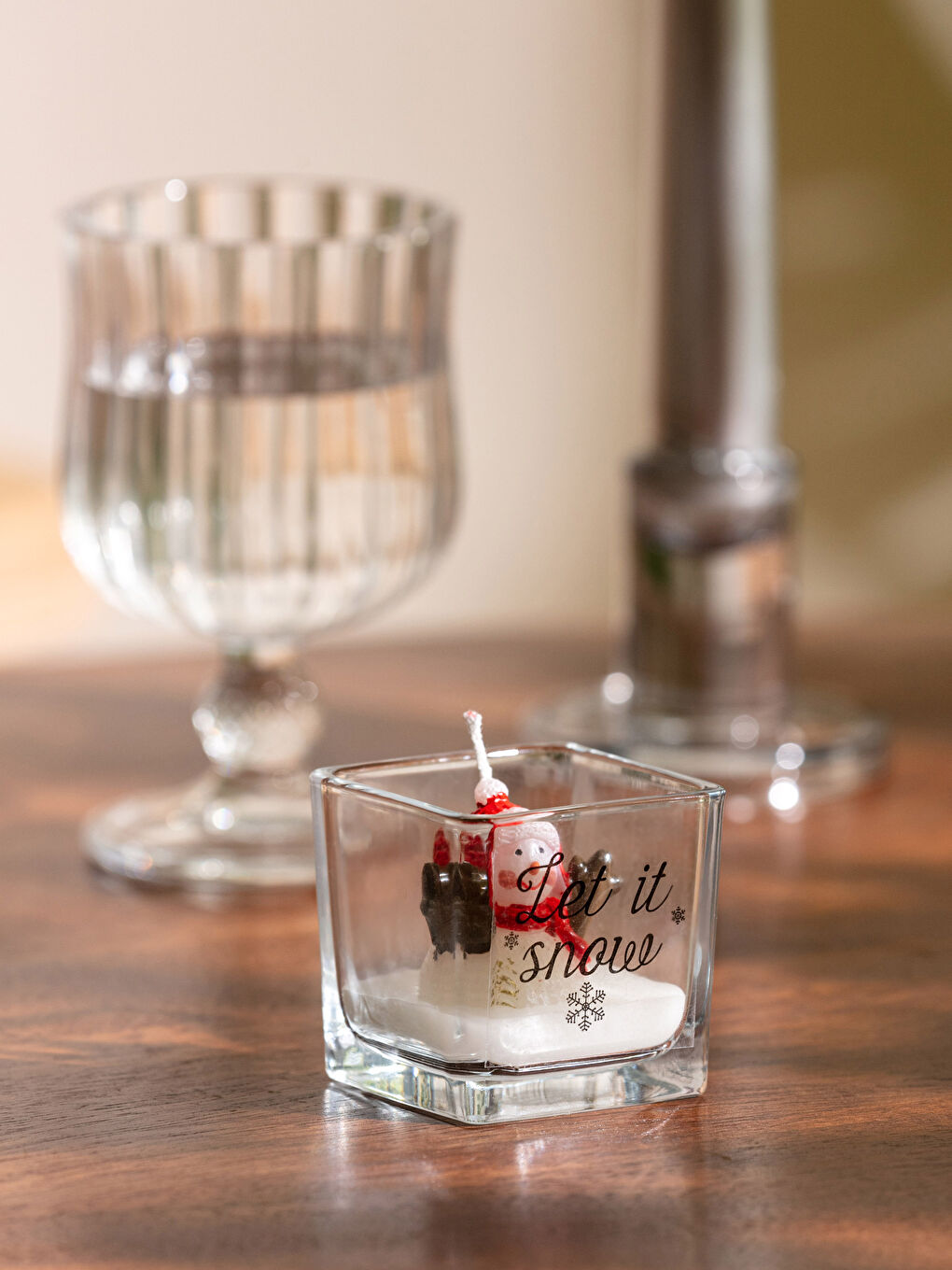 LCW HOME Christmas Themed Decorative Candle 5x5 Cm -W27531Z8-LQJ