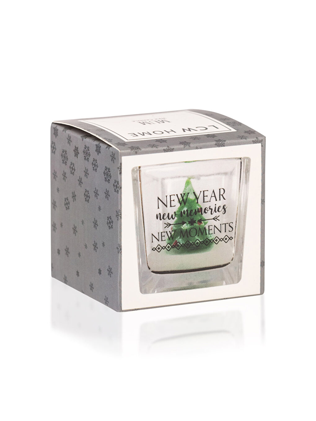 Siyah Yılbaşı Temalı Dekoratif Mum 5x5 cm-3